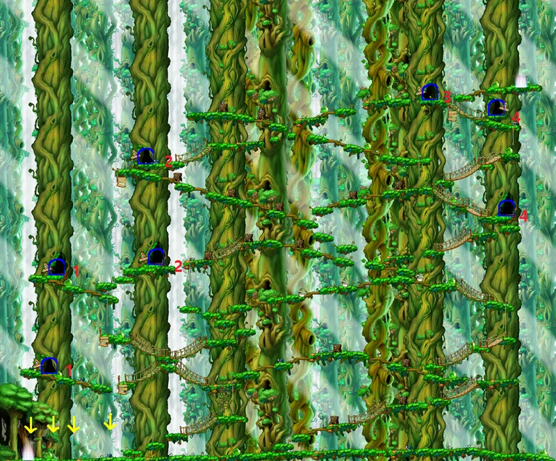 엘리니아 남쪽숲 히든맵 진입 위치