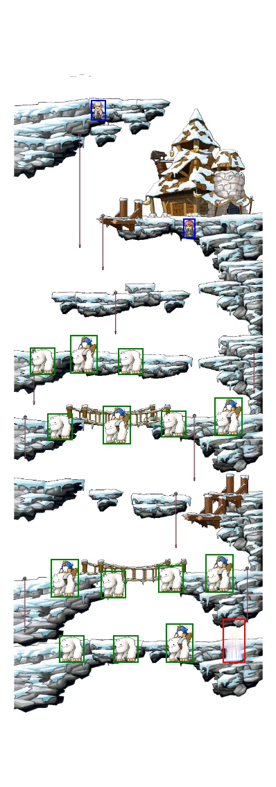 엘나스 산맥: 얼음골짜기2 맵 - 메이플랜드