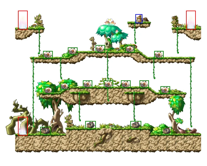 미나르숲: 숲의 갈림길 맵 - 메이플랜드