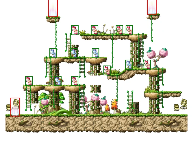 미나르숲: 하늘 둥지2 맵 - 메이플랜드