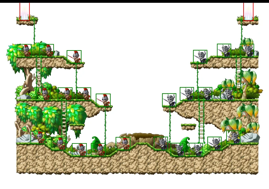 미나르숲: 불과 어둠의 전장 맵 - 메이플랜드