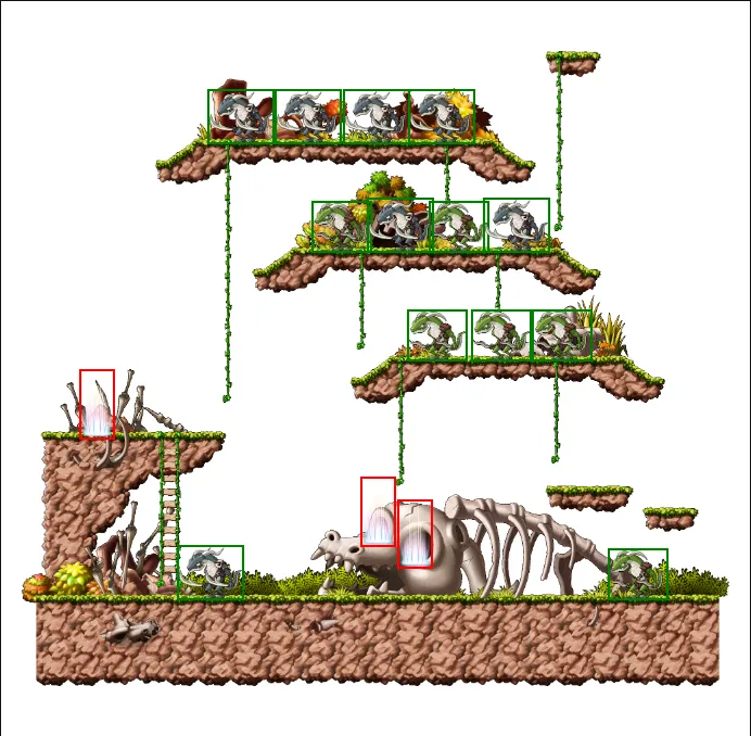 미나르숲: 불타는 숲 맵 - 메이플랜드