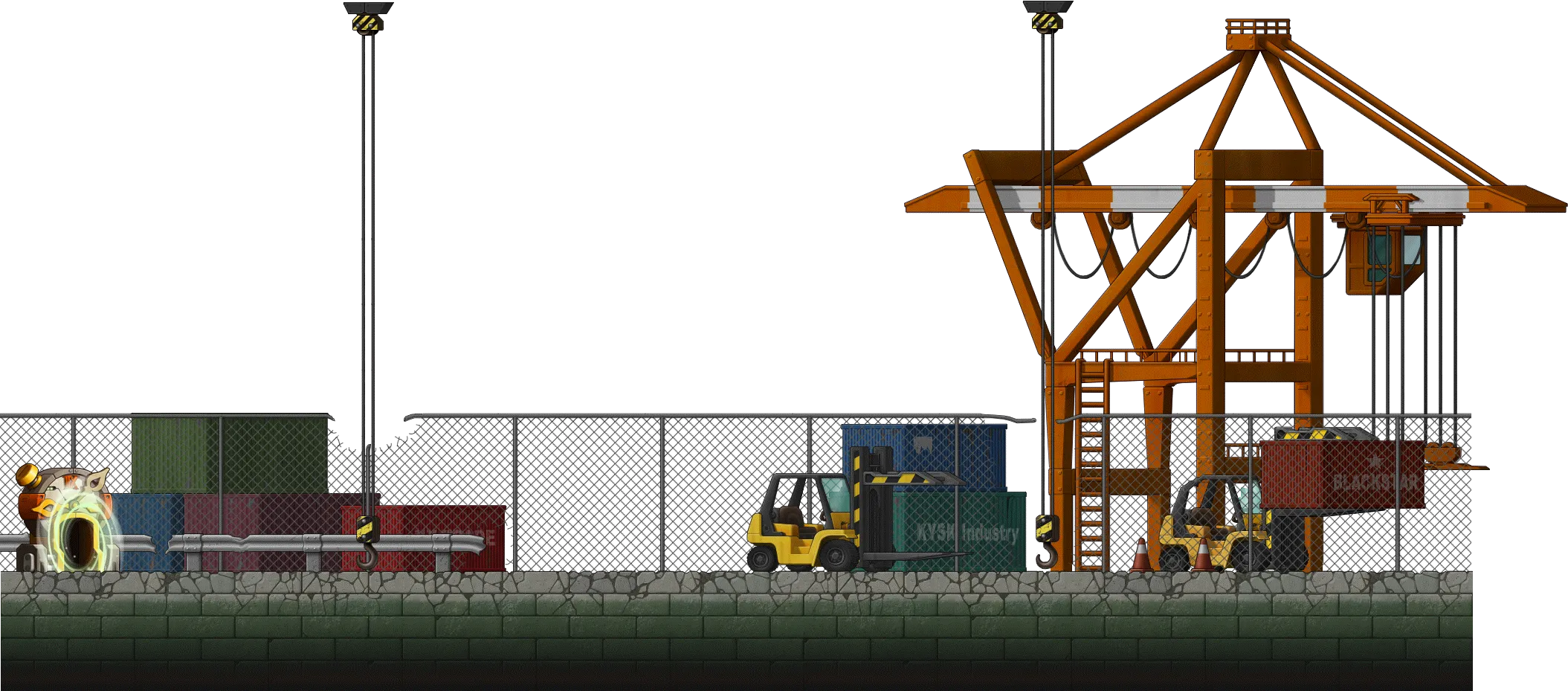 심야의 항구 입구 (2099년)