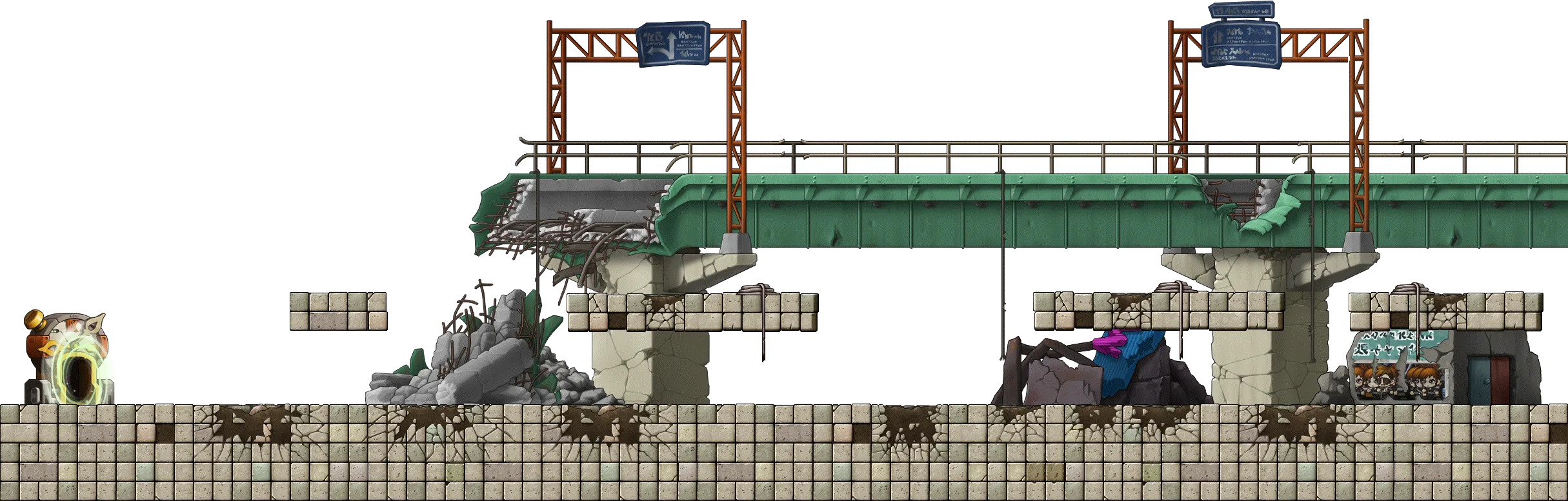 폭격된 도심 상업지구 (2215년)