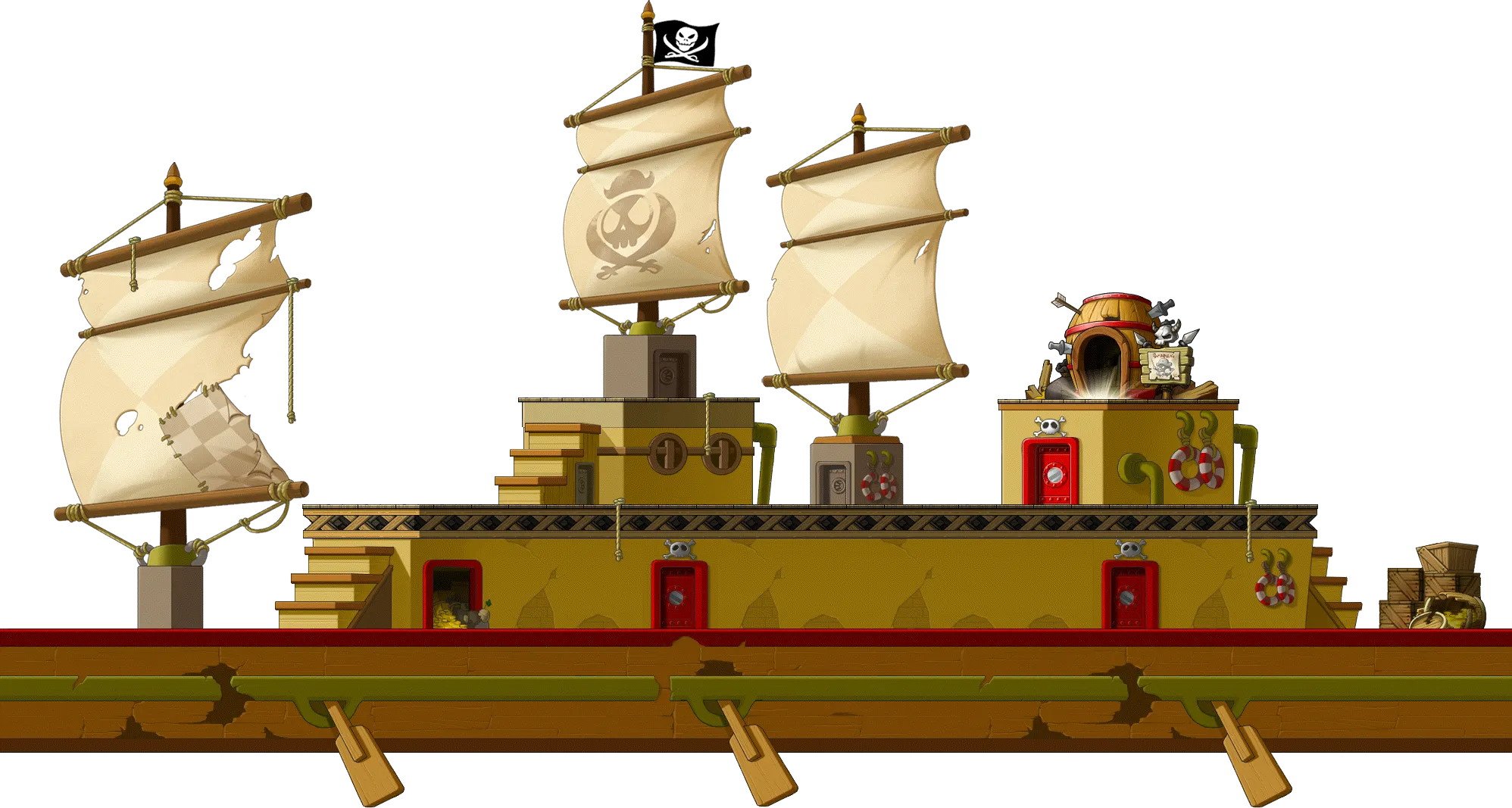 무릉도원: 빨간코 해적단 소굴2 맵 - 메이플랜드