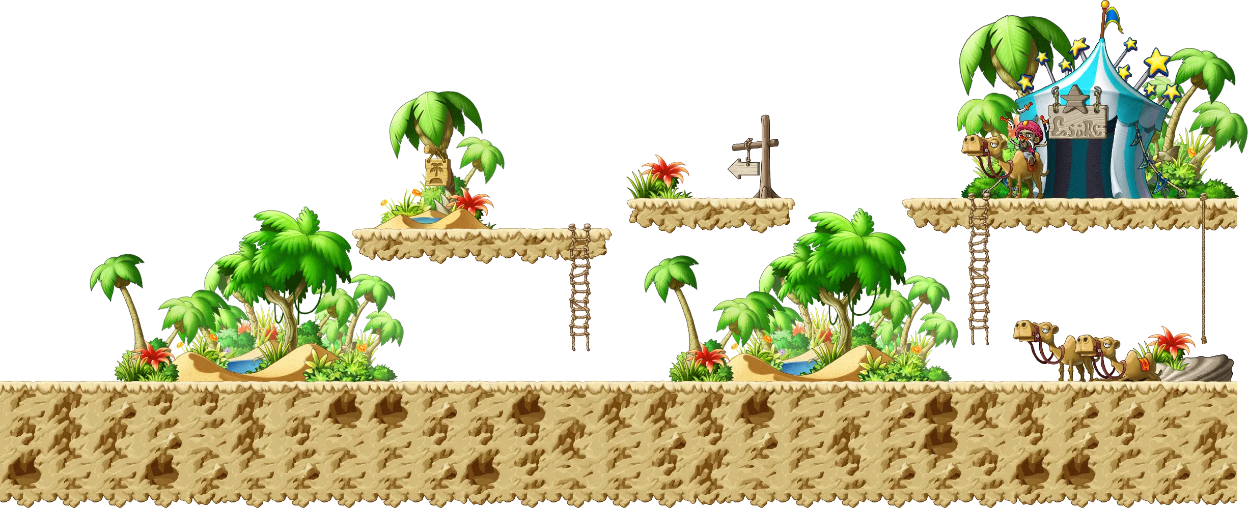 유랑단의 텐트 맵