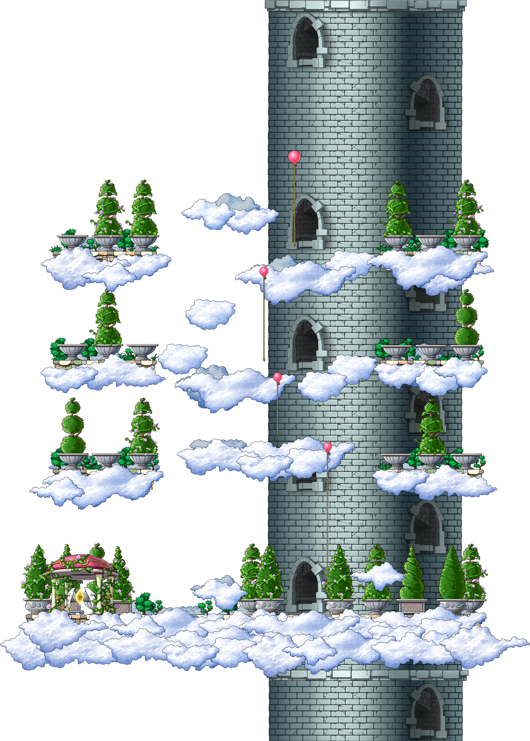 여신의 탑: 정원 맵