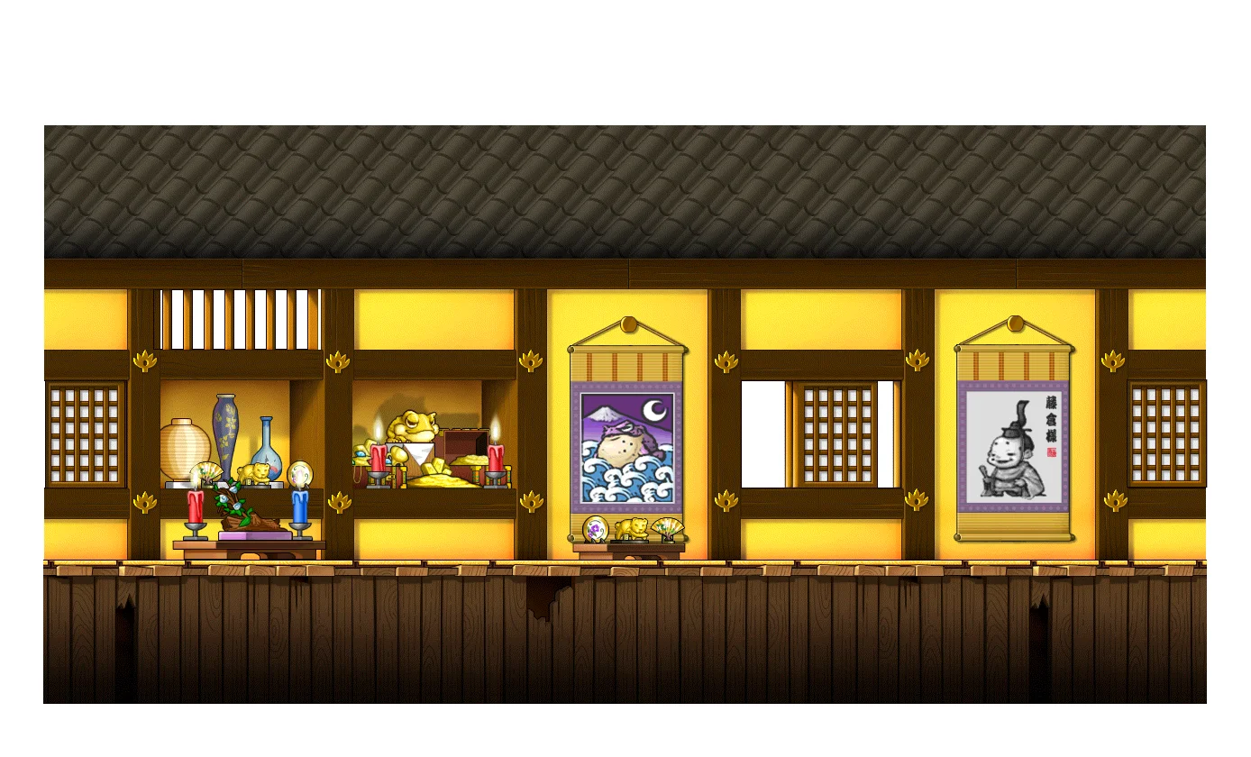 카에데 성 천수각 최상층 맵